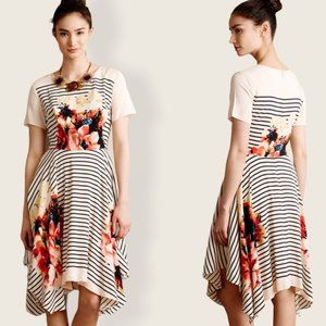 Anthropologie Corey Lynn Calter Verna Floral Stripe Dress